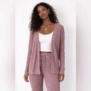 cozy cardigan and sweatpants set